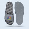 A dual view showing the gray insole featuring the text “STEAM” and the outsole with a non-slip design for safe and comfortable use.
